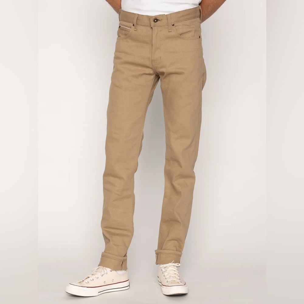 Naked & Famous Selvedge Khaki Denim Slim Guy - Chino
